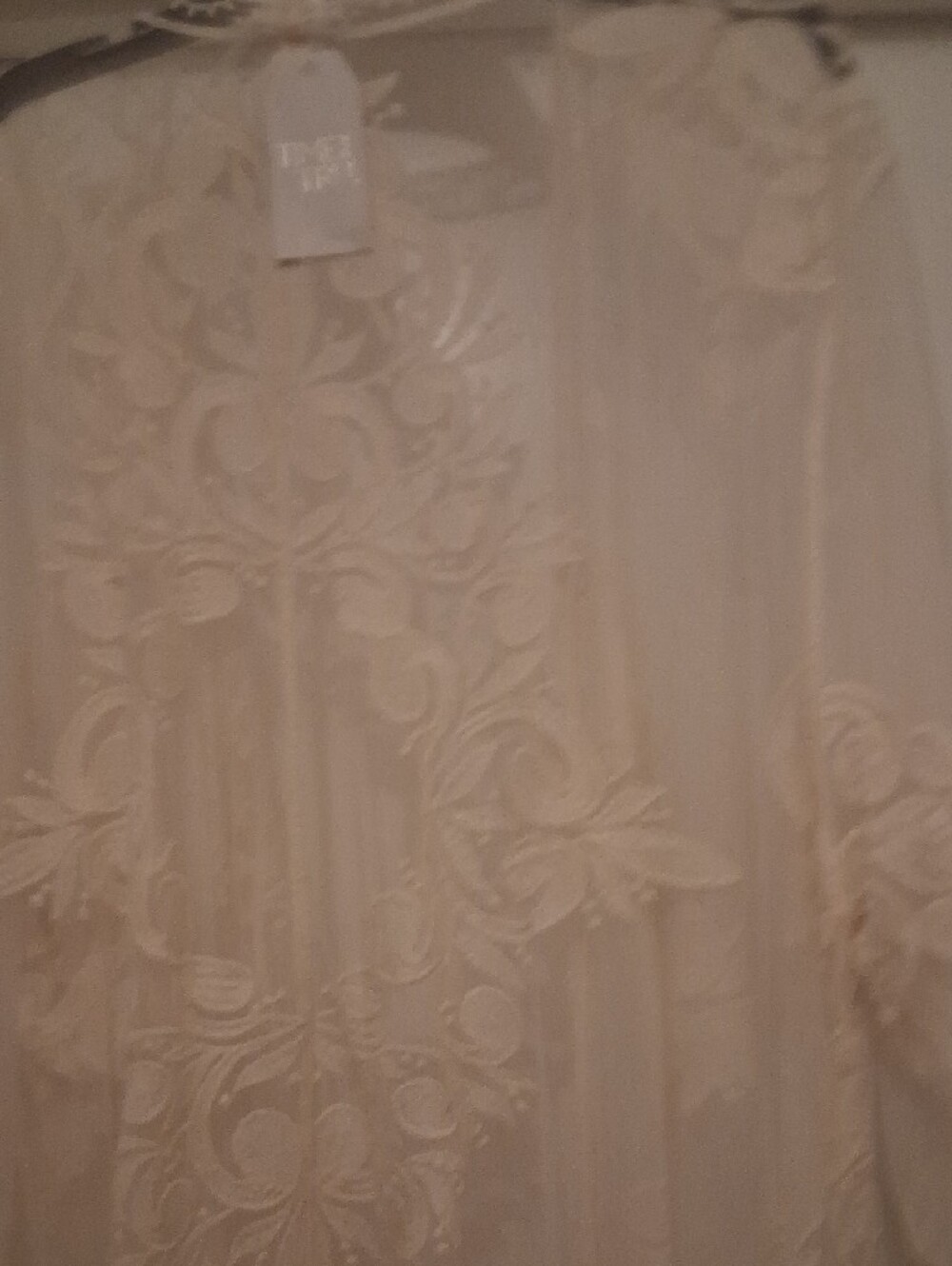 Sheer Lace Kimono Cream - Lightweight .can be worn as a jacket or cover up - Picture 4 of 5